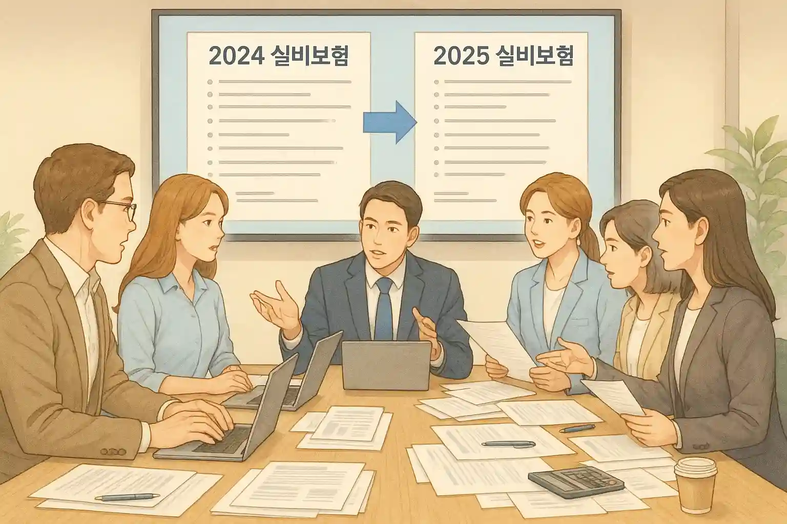2024³â ½Çºñº¸Çè°ú 2025³â ½Çºñº¸Çè ¼·ù°¡ Àü±¤ÆÇ¿¡ ¶° ÀÖ°í 6,7¸íÀÇ »ç¶÷µéÀÌ Åä·ÐÇÏ´Â ¸ð½À.
